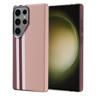 Galaxy S25 Ultra Kılıf Magsafe Şarj Özellikli Karbon Fiber Görünümlü Zore Nekst Kapak