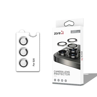 Galaxy S25 Zore CL-12 Premium Safir Parmak İzi Bırakmayan Anti-Reflective Kamera Lens Koruyucu