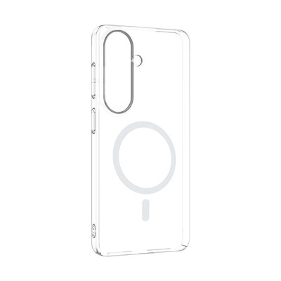 Galaxy S26 Kamera Korumalı M-Safe Şarj Özellikli Şeffaf Zore London Silikon Kapak