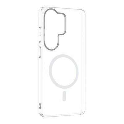 Galaxy S26 Ultra Kamera Korumalı M-Safe Şarj Özellikli Şeffaf Zore London Sert PC Kapak