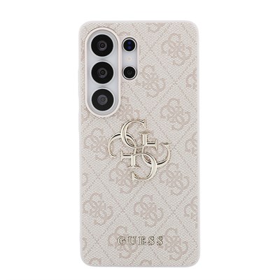 Galaxy S26 Ultra Kılıf Guess Orjinal Lisanslı PU Deri Büyük Metal Logo Dizaynlı Kapak