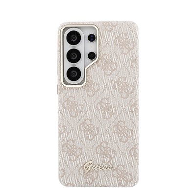 Galaxy S26 Ultra Kılıf Guess Orjinal Lisanslı M-safe Şarj Özellikli Klasik Yazı Logolu 4G Desenli Kapak
