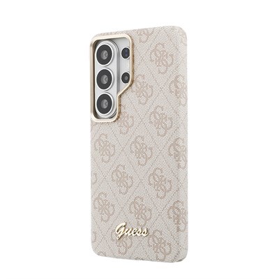 Galaxy S26 Ultra Kılıf Guess Orjinal Lisanslı M-safe Şarj Özellikli Klasik Yazı Logolu 4G Desenli Kapak