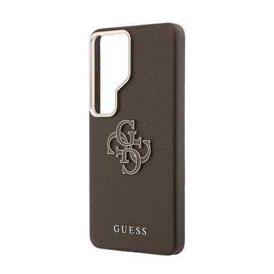 Galaxy S26 Ultra Kılıf Guess Orjinal Lisanslı M-safe Şarj Özellikli Grained Yazı ve 4G Büyük Metal Logolu Kapak