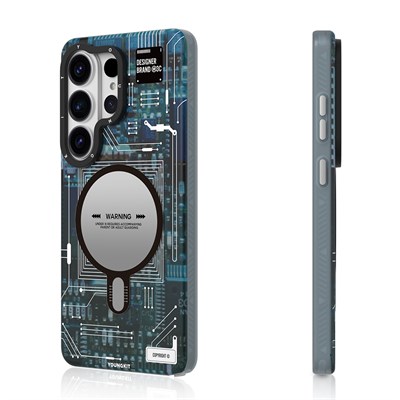 Galaxy S26 Ultra Kılıf M-safe Şarj Özellikli Youngkit 360 Derece Standlı Technology Serisi Kapak