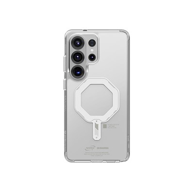 Galaxy S26 Ultra Kılıf M-safe Şarj Özellikli Şeffaf Airbag Tasarımlı Skinarma Saido Mag-Charge Nightglow Kapak
