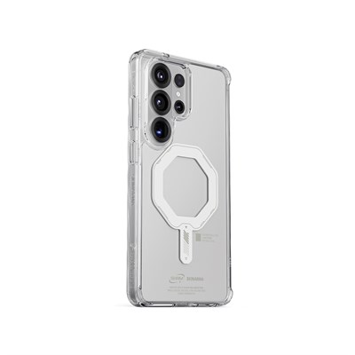 Galaxy S26 Ultra Kılıf M-safe Şarj Özellikli Şeffaf Airbag Tasarımlı Skinarma Saido Mag-Charge Nightglow Kapak