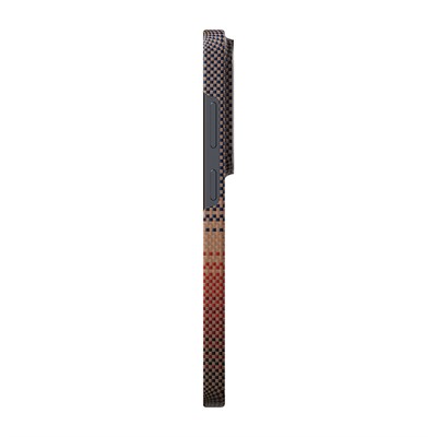 Galaxy S26 Ultra Kılıf M-safe Şarj Özellikli Aramid Fiber Pitaka Tactile Woven Sunset-Moonrise Serisi Kapak