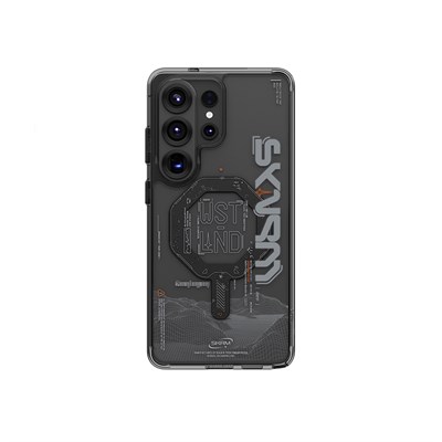 Galaxy S26 Ultra Kılıf M-safe Şarj Özellikli Yazı Desenli Airbag Tasarımlı Skinarma Sonix Kapak