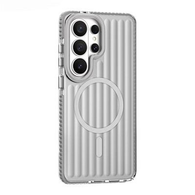 Galaxy S26 Ultra Kılıf M-safe Şarj Özellikli Oyuklu Tasarım Mutural Luggage Serisi Kapak