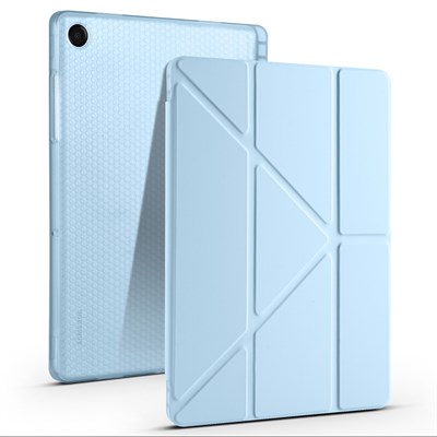 Galaxy Tab A11 Plus Kılıf Zore Tri Folding Kalem Bölmeli Standlı Kılıf