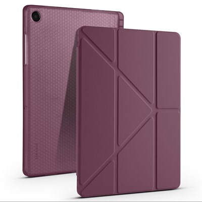 Galaxy Tab A11 Plus Kılıf Zore Tri Folding Kalem Bölmeli Standlı Kılıf