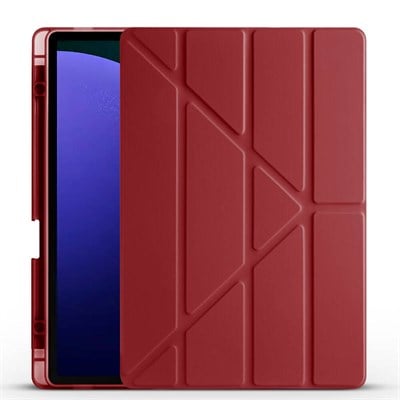 Galaxy Tab S10 FE Kılıf Zore Tri Folding Kalem Bölmeli Standlı Kılıf