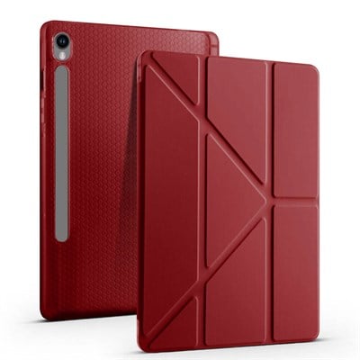 Galaxy Tab S10 FE Kılıf Zore Tri Folding Kalem Bölmeli Standlı Kılıf