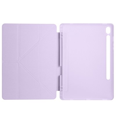 Galaxy Tab S10 FE Kılıf Zore Tri Folding Kalem Bölmeli Standlı Kılıf