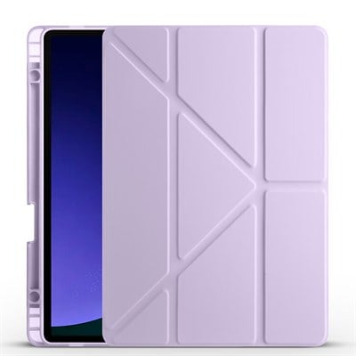 Galaxy Tab S10 Lite Kılıf Zore Tri Folding Kalem Bölmeli Standlı Kılıf
