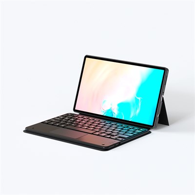 Galaxy Tab S11 Zore Border Keyboard Bluetooh Bağlantılı Standlı Klavyeli Tablet Kılıfı
