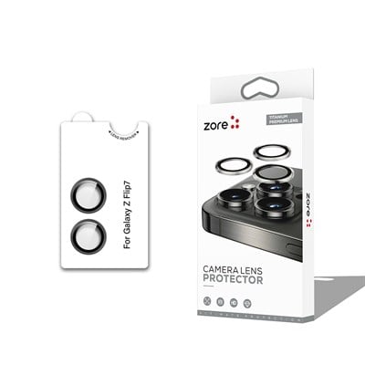 Galaxy Z Flip 7 Zore CL-12 Premium Safir Parmak İzi Bırakmayan Anti-Reflective Kamera Lens Koruyucu