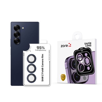 Galaxy Z Fold 6 Zore CL-11 Safir Parmak İzi Bırakmayan Anti-Reflective Kamera Lens Koruyucu