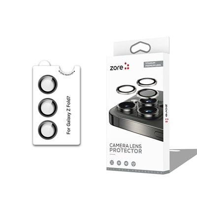 Galaxy Z Fold 7 Zore CL-12 Premium Safir Parmak İzi Bırakmayan Anti-Reflective Kamera Lens Koruyucu