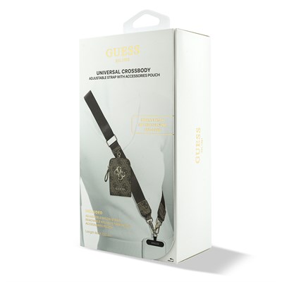 Guess Orjinal Lisanslı 4G Desenli Büyük Metal Logolu Omuz Askılı Purse El Çantası
