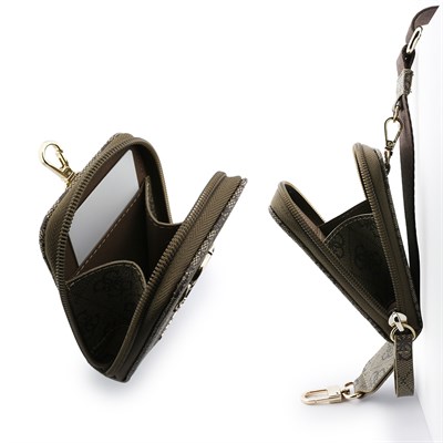 Guess Orjinal Lisanslı 4G Desenli Büyük Metal Logolu Omuz Askılı Purse El Çantası