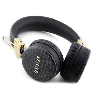Guess Orjinal Lisanslı 4G Metal Logo PU Deri Ayarlanabilir Kulaküstü Bluetooth Kulaklık