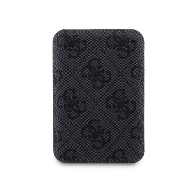 Guess Orjinal Lisanslı Dijital Led Göstergeli PU Deri 4G Desenli Metal Yazı Logolu Powerbank 5000mAh 15W