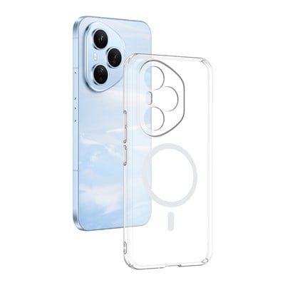 Honor 400 Pro Kamera Korumalı M-Safe Şarj Özellikli Şeffaf Zore London Silikon Kapak