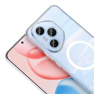 Honor 400 Pro Kamera Korumalı M-Safe Şarj Özellikli Şeffaf Zore London Silikon Kapak