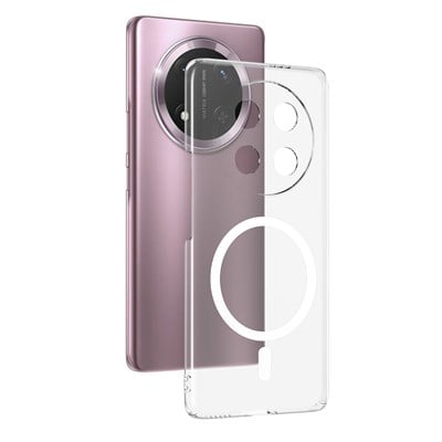 Honor Magic 7 Lite Kamera Korumalı M-Safe Şarj Özellikli Şeffaf Zore London Sert PC Kapak