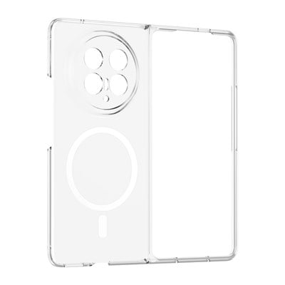 Honor Magic V6 Kamera Korumalı M-Safe Şarj Özellikli Şeffaf Zore London Sert PC Kapak