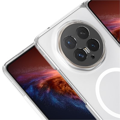Honor Magic V6 Kamera Korumalı M-Safe Şarj Özellikli Şeffaf Zore London Sert PC Kapak