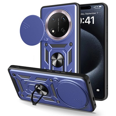 Honor X9C Kılıf Magnetik Standlı Kamera Korumalı Zore Sürgülü Vega Kapak