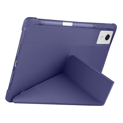Lenovo Idea Tab Plus 12.1 Kılıf Zore Tri Folding Kalem Bölmeli Standlı Kılıf