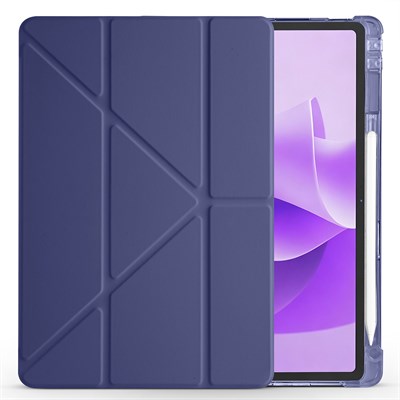 Lenovo Idea Tab Plus 12.1 Kılıf Zore Tri Folding Kalem Bölmeli Standlı Kılıf