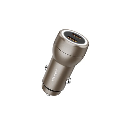 Lenyes CA65 Hızlı Şarj Özellikli Dual Type-C + Type-C Portlu PD Araç Şarj Aleti 60W