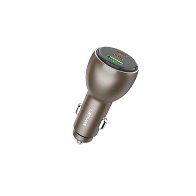 Lenyes CA66 Hızlı Şarj Özellikli Dual Type-C + Type-C + USB-A Portlu PD Araç Şarj Aleti 95W