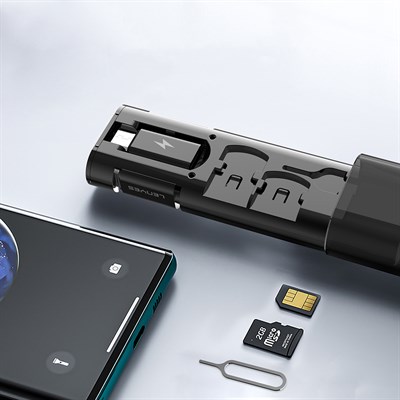 Lenyes LB605 5in1 Type-C to Type-C Kablolu 60W Çevirici Adaptör Seti Saklama Kutusu