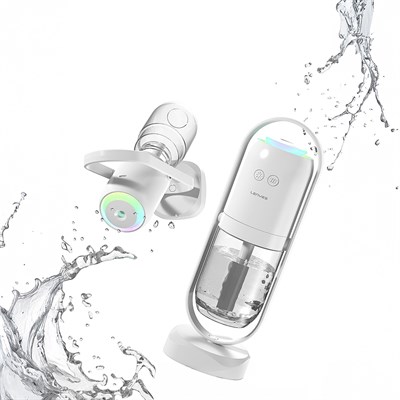 Lenyes LHU04 Kum Saati Tipi 360 Derece Dönebilen RGB Atmosfer Işıklı Sessiz Hava Nemlendirici