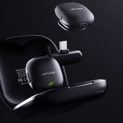Lenyes LM210 Type-C Portlu Yapay Zeka Gürültü Önleyici Özellikli Kablosuz Yaka Mikrofonu