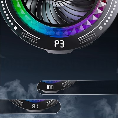 Lenyes LPC205 Akıllı Sıcaklık Kontrollü Adaptif AI Modlu RGB Işıklı Alüminyum Telefon Soğutucu Fan
