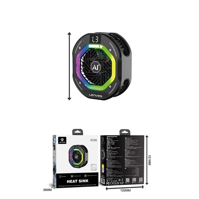 Lenyes LPC206 Yapay Zeka Destekli RGB Işıklı Alüminyum Telefon Soğutucu Fan