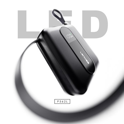 Lenyes P562L Dijital LED Göstergeli Type-C ve Lightning Kablolu Powerbank 22.5W 10000mAh