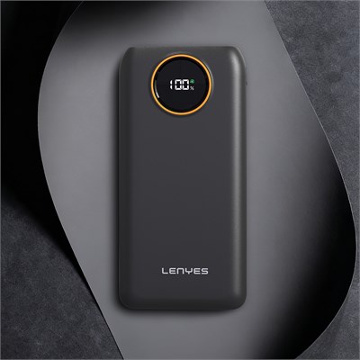 Lenyes P851L Dijital LED Göstergeli Type-C ve Lightning Kablolu Powerbank 22.5W 10000mAh