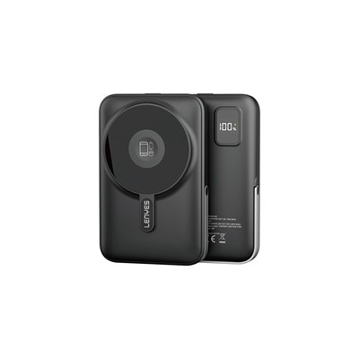 Lenyes PW1002D 20W Dijital LED Ekranlı Standlı Wireless Powerbank 15W 10000mAh
