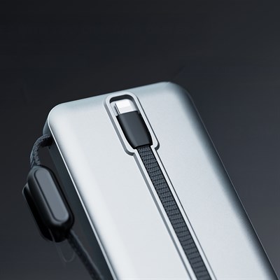 Lenyes PX1004D Dijital LED Ekranlı Lightning Kablolu Powerbank 22.5W 10.000mAh