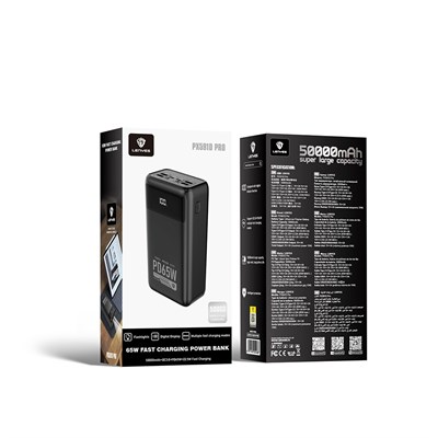 Lenyes PX591D Pro Hızlı Şarj Özellikli Dijital LED Göstergeli Taşınabilir Powerbank 65W 50000mAh