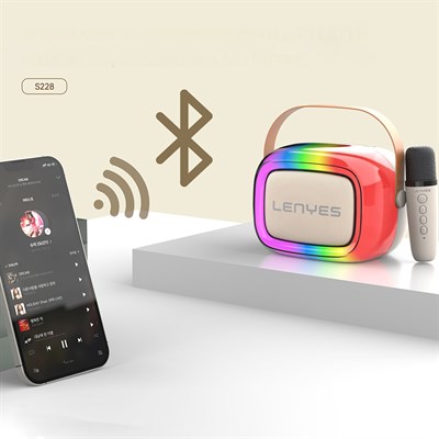 Lenyes S228 RGB Işıklı Askılı Mikrofonlu Bluetooth Speaker Hoparlör v5.3