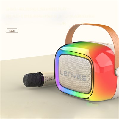 Lenyes S228 RGB Işıklı Askılı Mikrofonlu Bluetooth Speaker Hoparlör v5.3